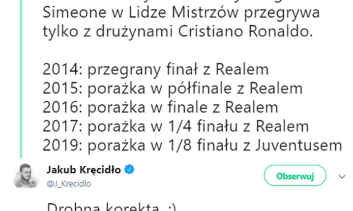 HIT! Tylko z tymi klubami Atletico Simeone ODPADAŁO z LM!